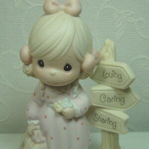 Vintage Precious Moments figurine--"Loving, Caring & Sharing Along the Way"-1992